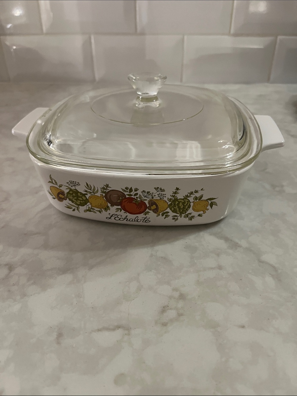 VTG Spice of Life 1 Quart Corning Ware Casserole/Baking Dish with Glass Lid